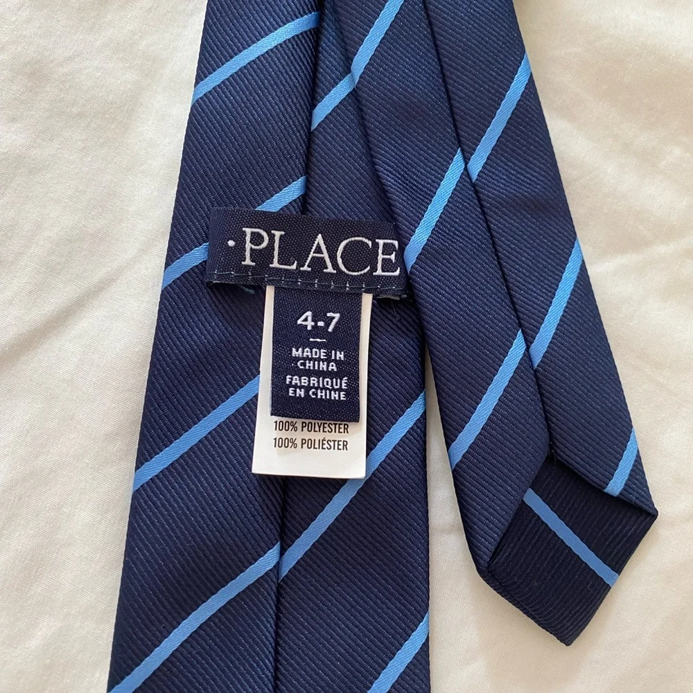 Boys blue adjustable neck tie